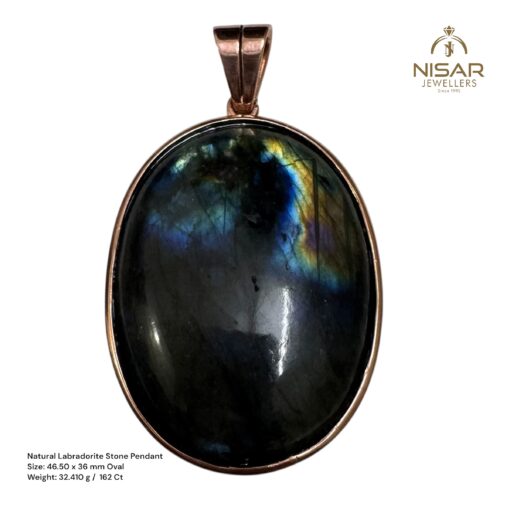 Natural Labradorite Stone Pendant - Image 2