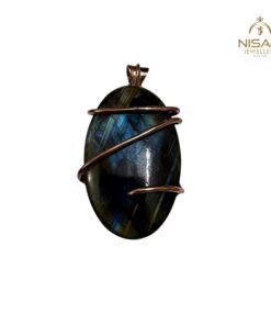 Natural Labradorite Stone Pendant