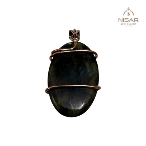 Natural Labradorite Stone Pendant - Image 3