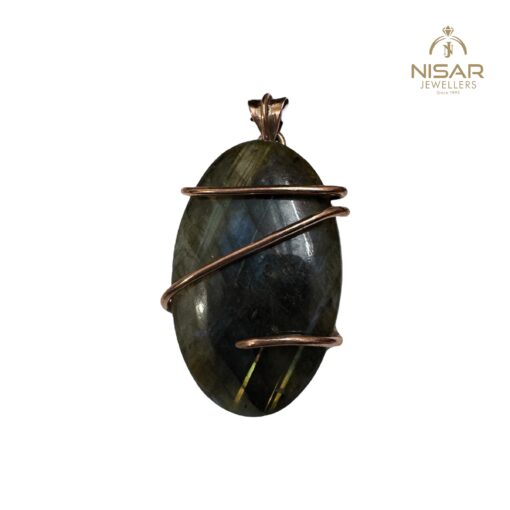 Natural Labradorite Stone Pendant - Image 4