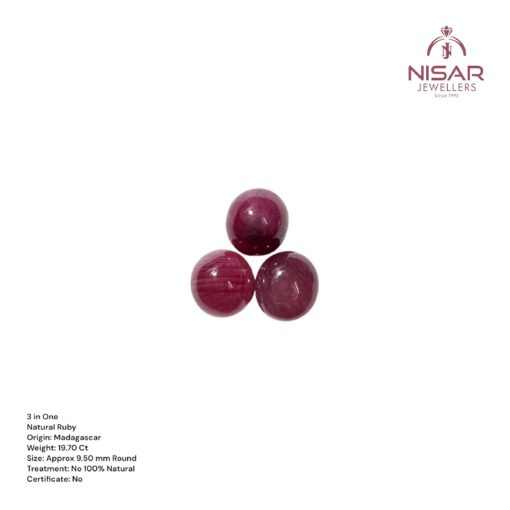 Natural Ruby Stone 3 in 1 - Image 2