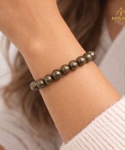 Natural Pyrite Beads Bracelet