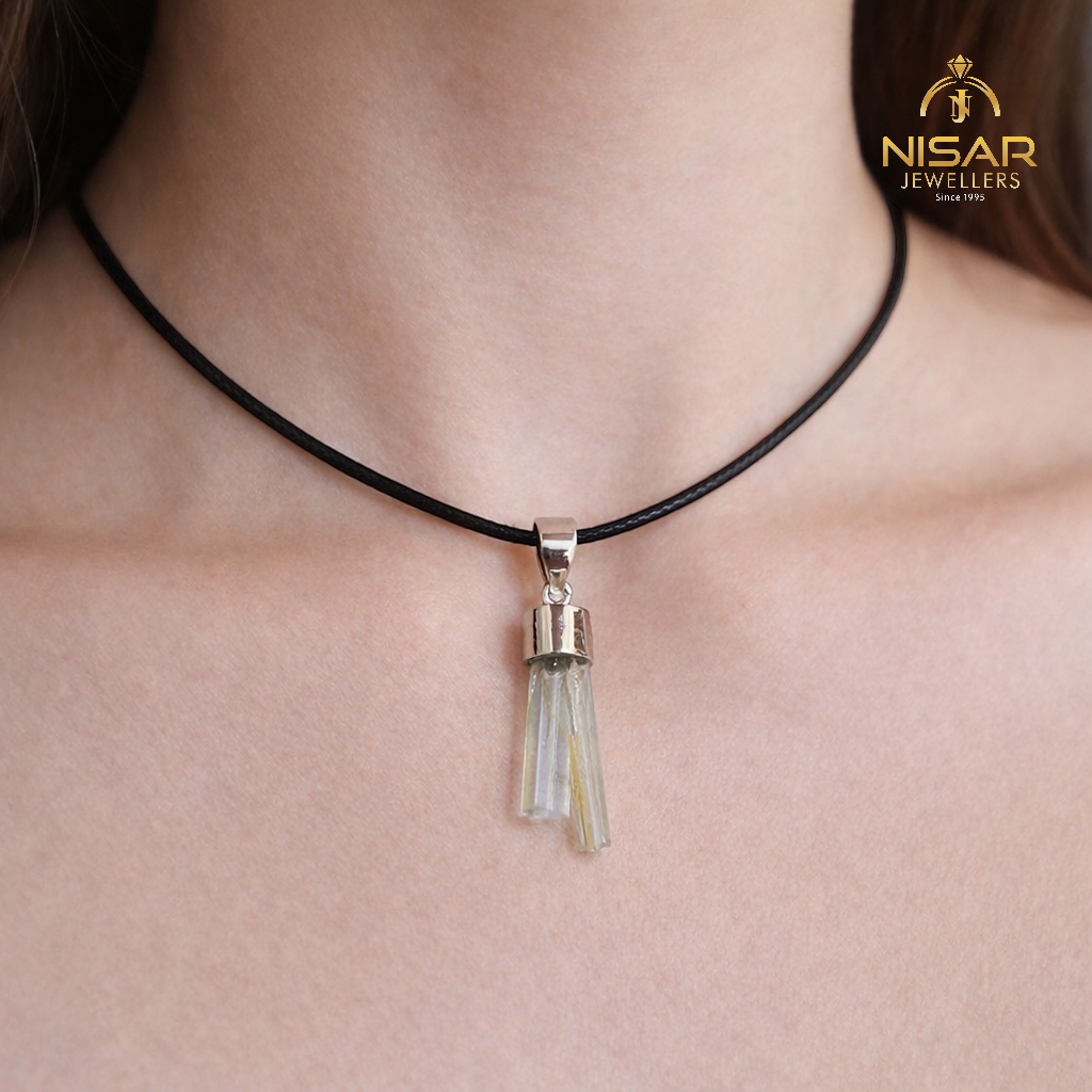 Natural Aquamarine Crystal Pendant