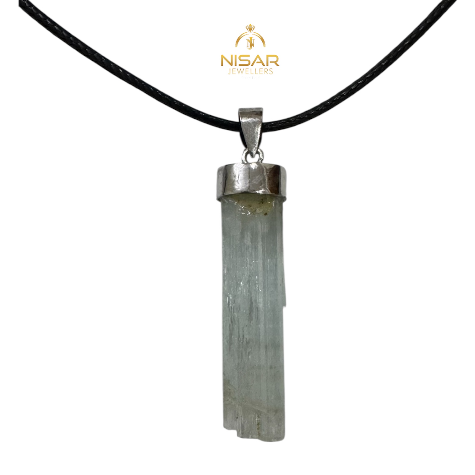 Natural Aquamarine Crystal Pendant - Image 4