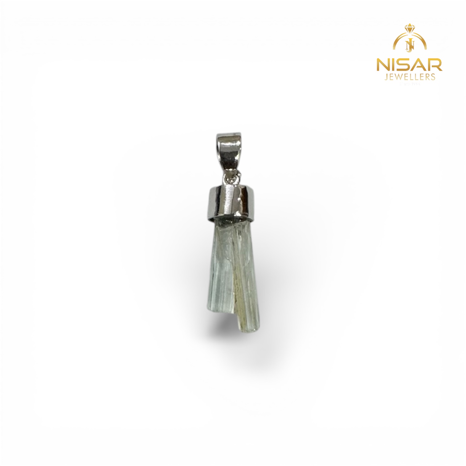 Natural Aquamarine Crystal Pendant - Image 3