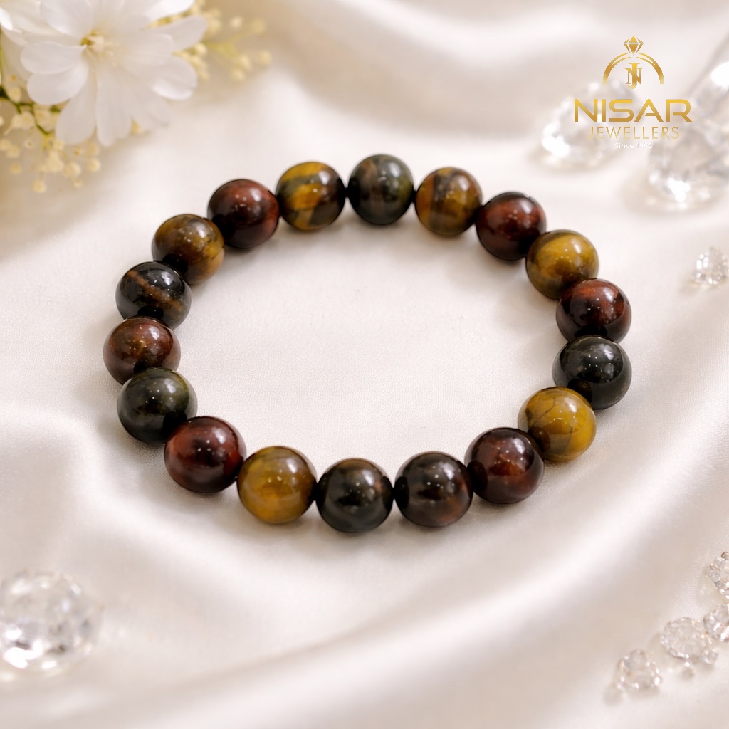 Natural Multi Tiger Eye Stone Bracelet