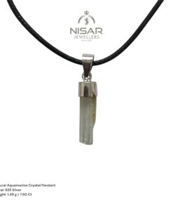 Alternative view of Natural Aquamarine Crystal Pendant