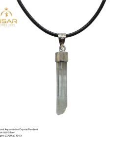Alternative view of Natural Aquamarine Crystal Pendant