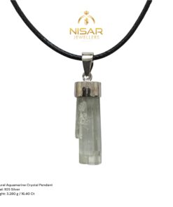 Alternative view of Natural Aquamarine Crystal Pendant
