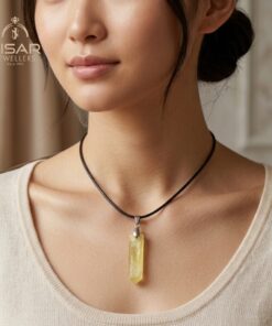 Natural Lemon Calcite Stone Pendant
