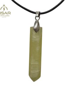 Alternative view of Natural Lemon Calcite Stone Pendant