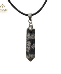 Alternative view of Natural Snowflake Obsidian Stone Pendant