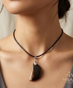 Alternative view of Chocolate Calcite Pendant