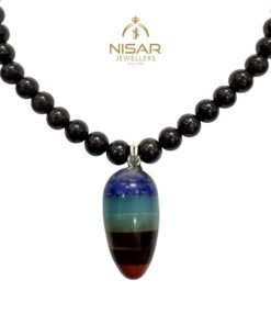 Alternative view of 7 Chakra Healing Pendant with Garnet Beads Necklace